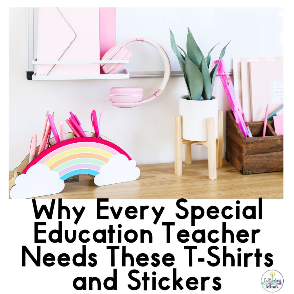 Learn why these special education teacher t-shirts and stickers are a must-have for