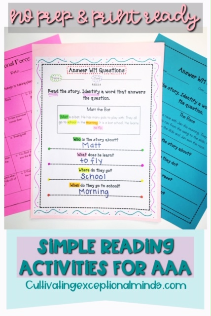 SPECIAL EDUCATION TEACHER forms THAT ARE NEEDED FOR SUCCESS: Activities on Students Ability Levels