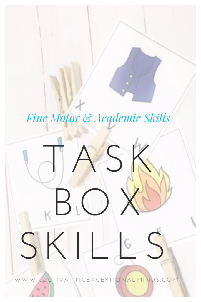 task box activities for beginning letter sounds