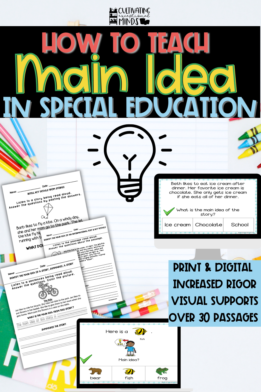 main idea for special education students