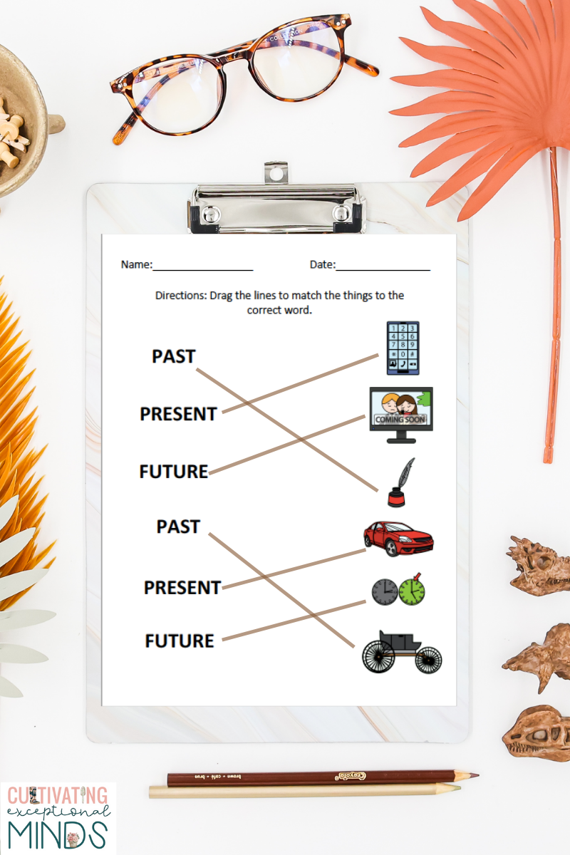 Then and Now Matching Worksheet 