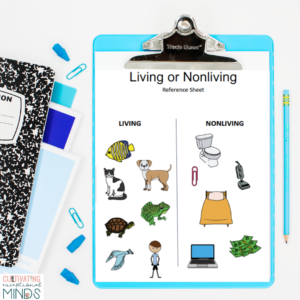 Living or Nonliving reference sheet 