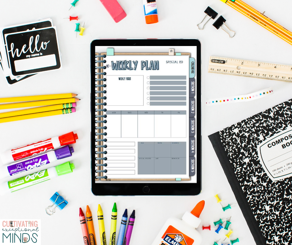 Digital Special Education Teacher Planner 