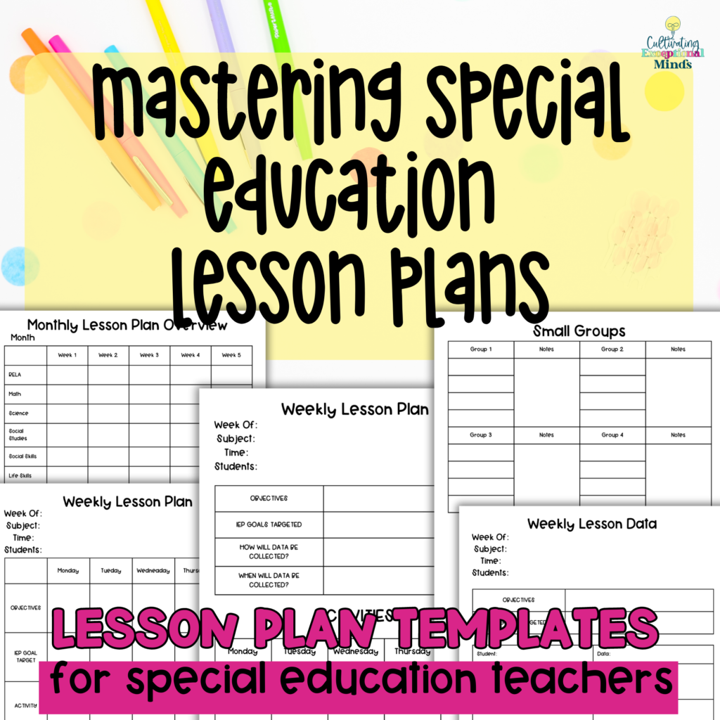 high school special education english lesson plans