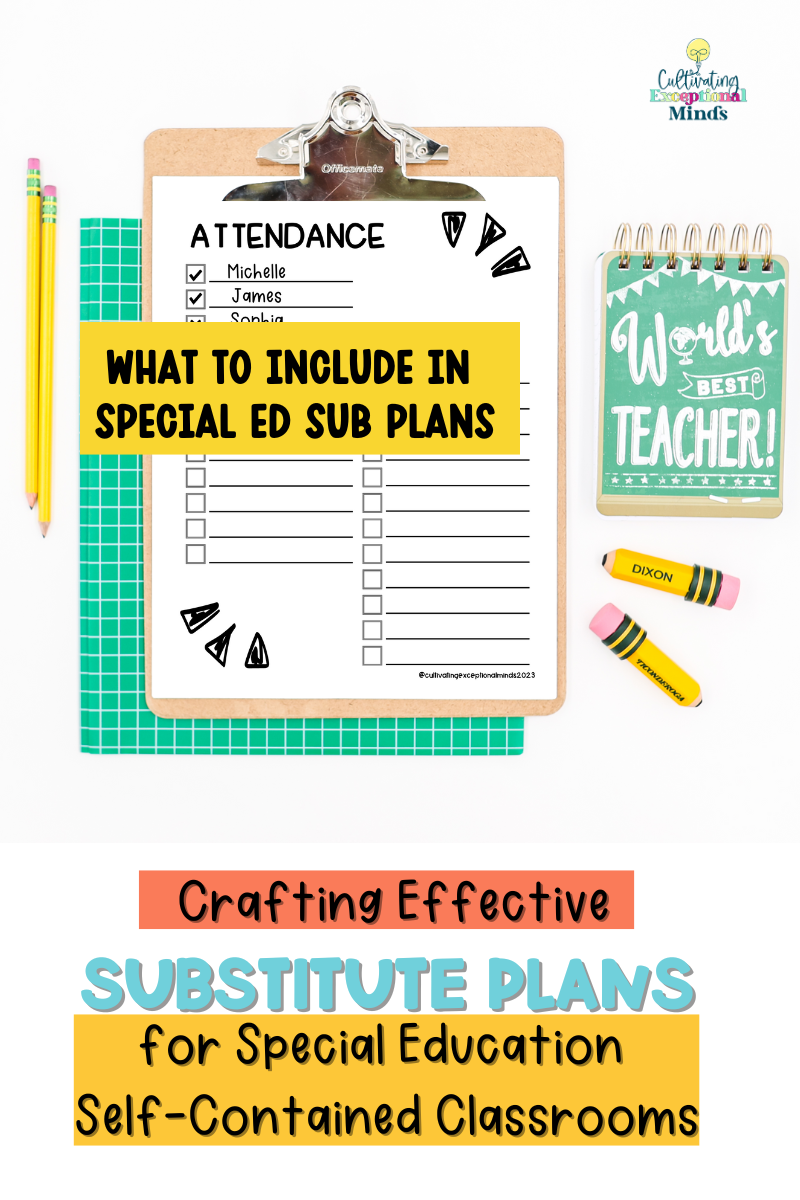 Crafting Effective Sub Plans Special Education Teacher S Guide • Cultivating Exceptional Minds