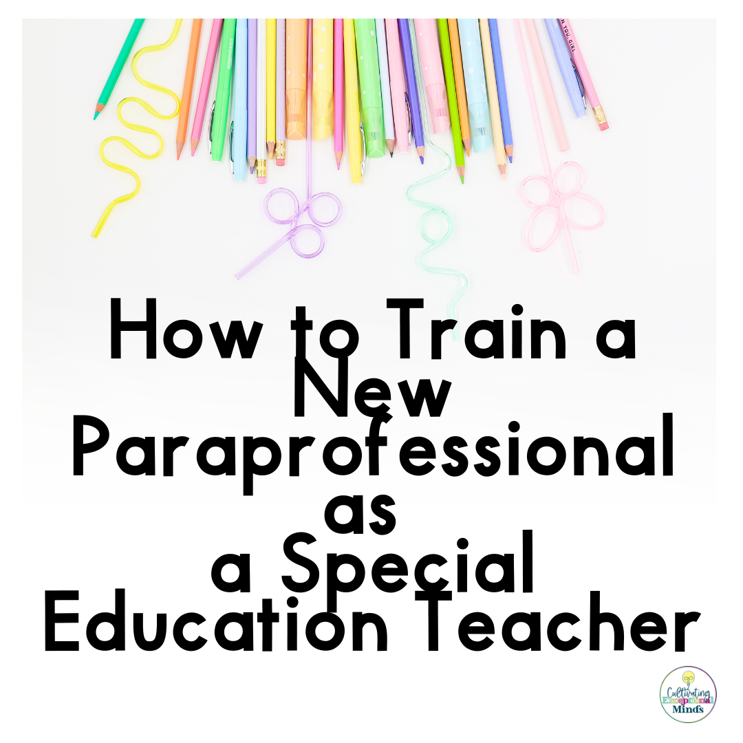 how to train a new paraprofessional as a special education teacher